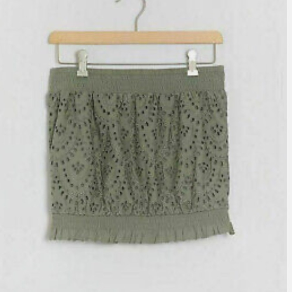 Anthropologie Black Dasha Eyelet Tube Top
